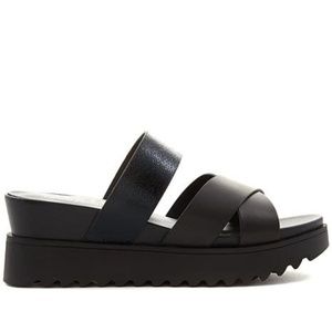 Steven Natural Leather Platform Sandal